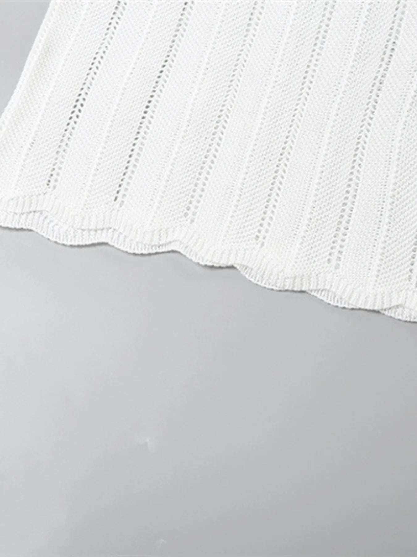 Fashorio Sweater Dresses Openwork Halter Neck Maxi Sweater Dress