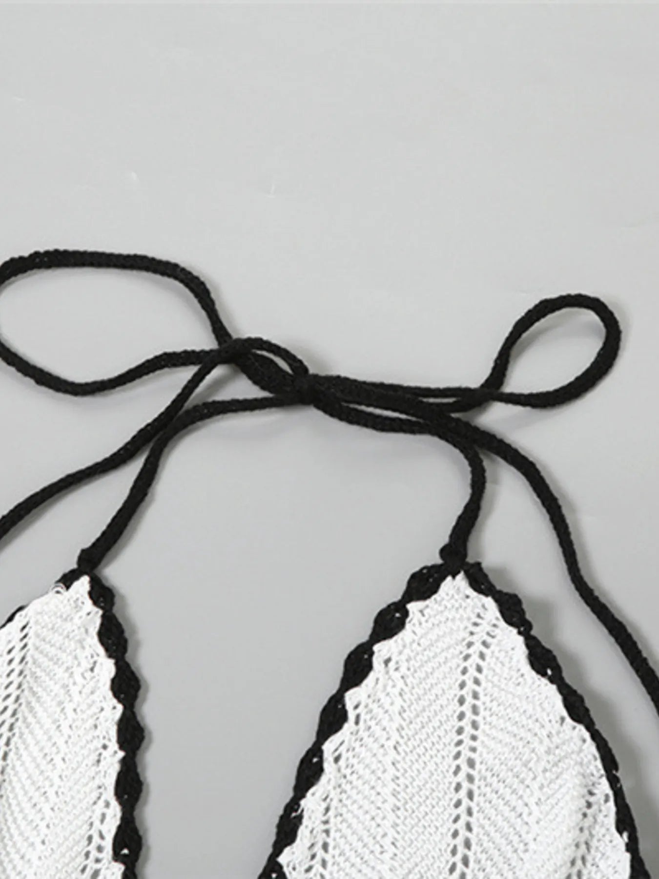 Fashorio Sweater Dresses Openwork Halter Neck Maxi Sweater Dress