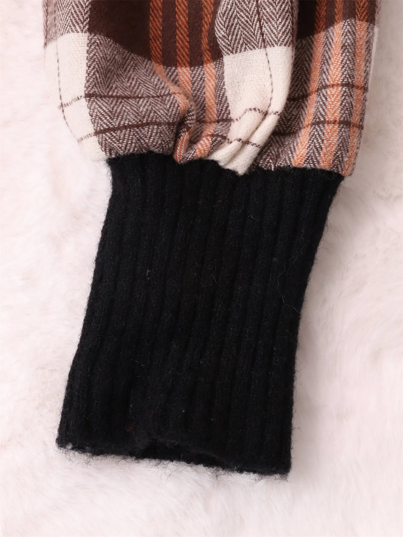 Fashorio Sweater Dresses Plaid Long Sleeve Sweater Dress