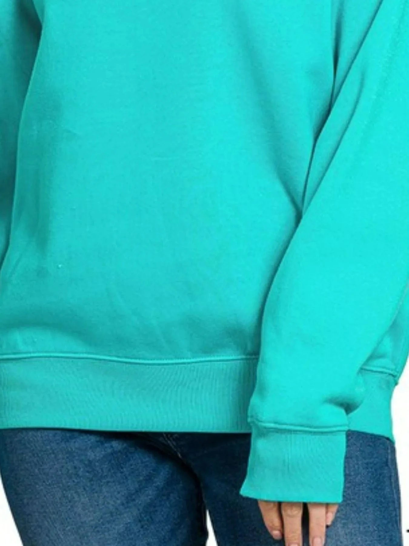 Zenana Fleece Crewneck Long Sleeve Sweatshirt - Fashorio