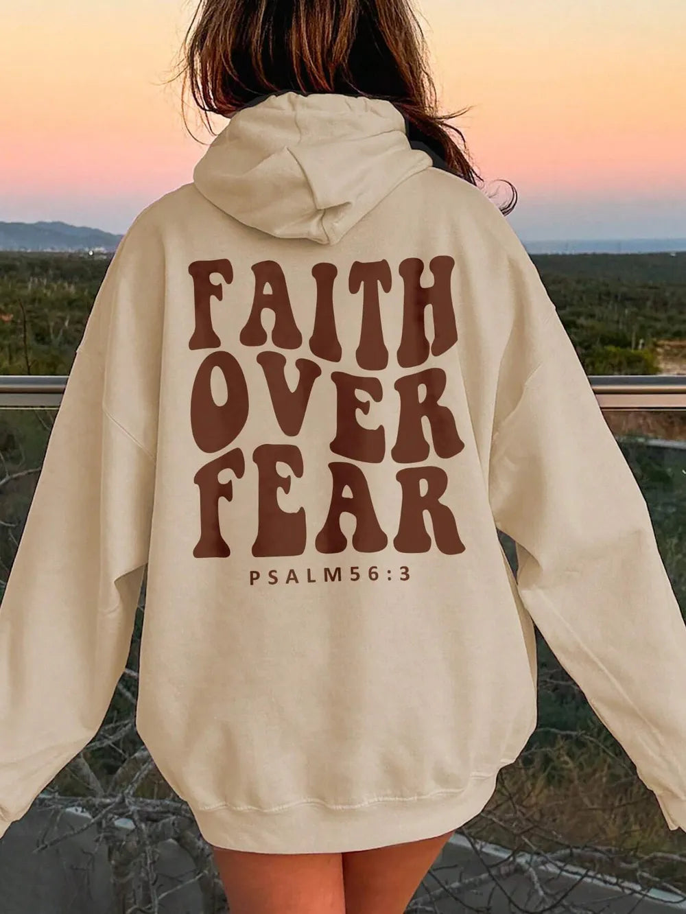 Fashorio Tan / S FAITH OVER FEAR Dropped Shoulder Hoodie