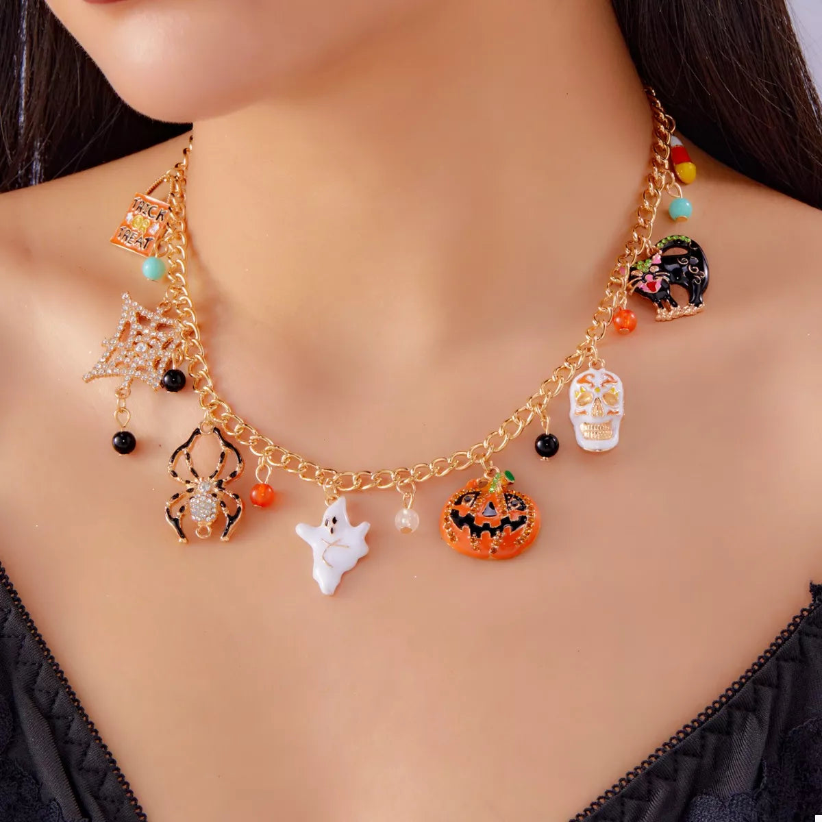 Fashorio Tangerine / One Size Halloween Charm Necklace with Festive Pendant Collection