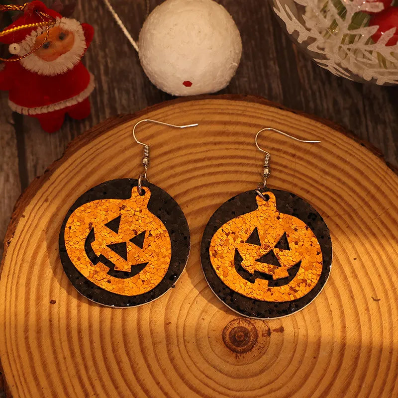 Fashorio Tangerine / One Size PU Leather Pumpkin Earrings