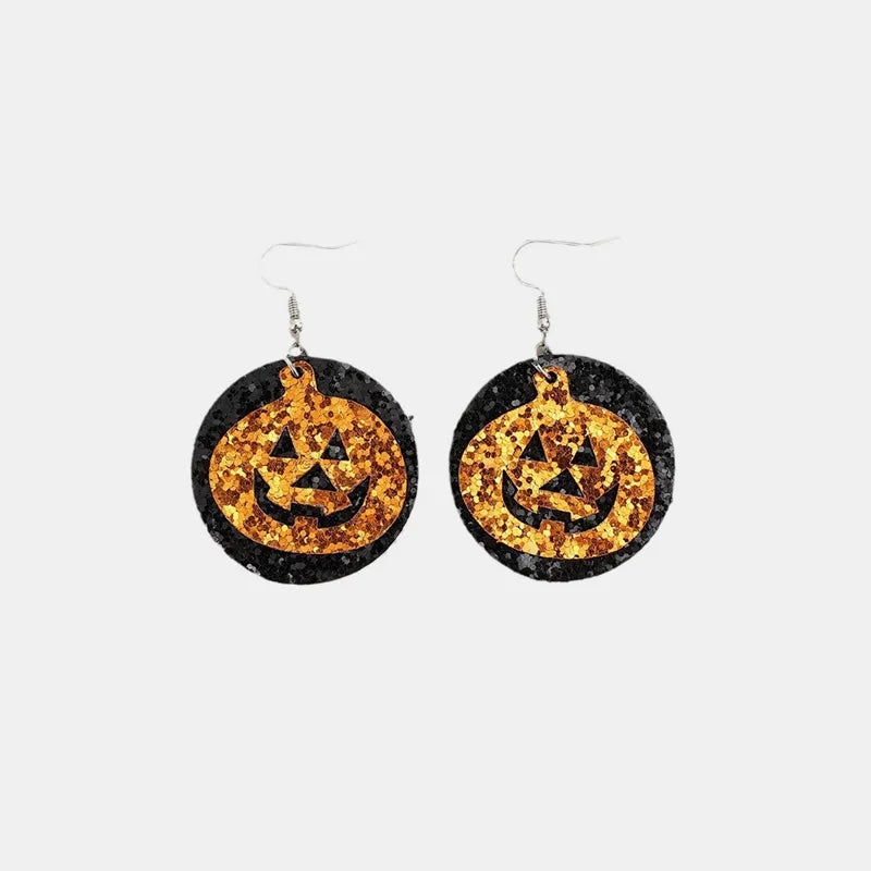 Fashorio Tangerine / One Size PU Leather Pumpkin Earrings