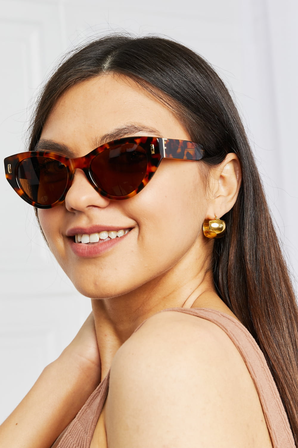 Fashorio Tangerine / One Size Tortoiseshell Acetate Frame Sunglasses