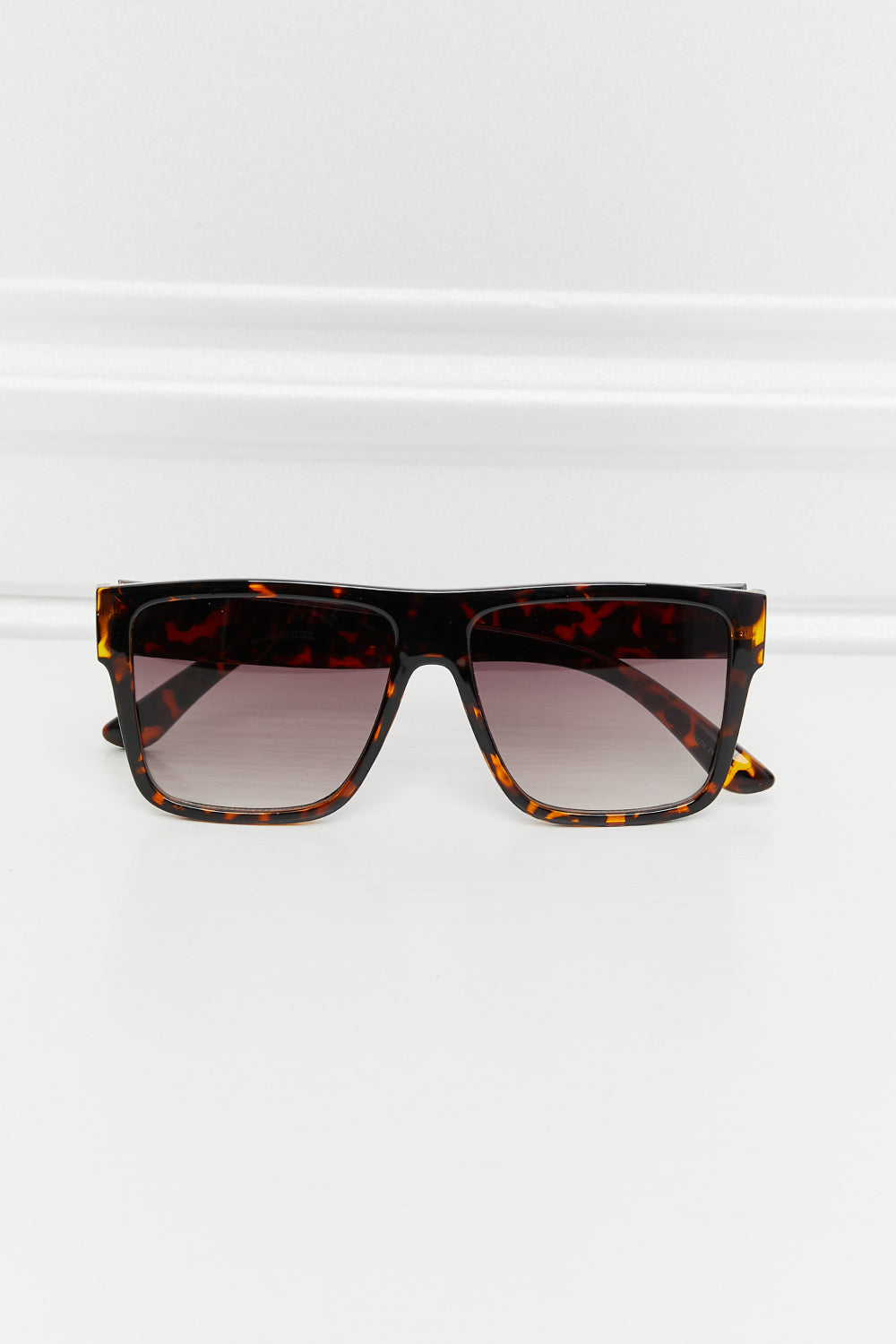 Fashorio Tangerine / One Size Tortoiseshell Square Full Rim Sunglasses
