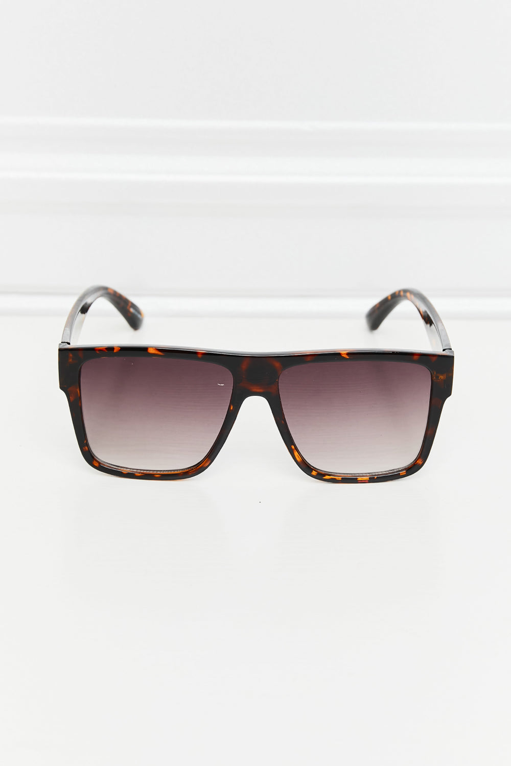 Fashorio Tangerine / One Size Tortoiseshell Square Full Rim Sunglasses