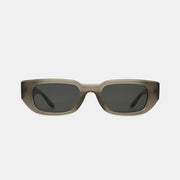 Fashorio Taupe / One Size Polycarbonate Frame Rectangle Sunglasses