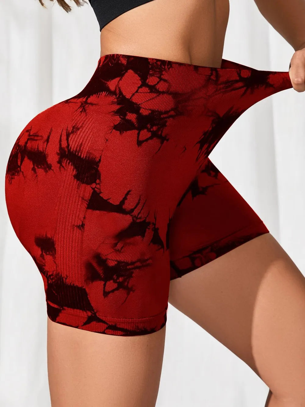 Fashorio Tie-Dye High Waist Active Shorts