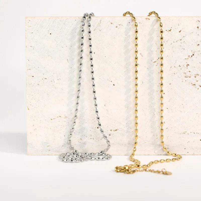 Fashorio Titanium Steel Beaded Necklace