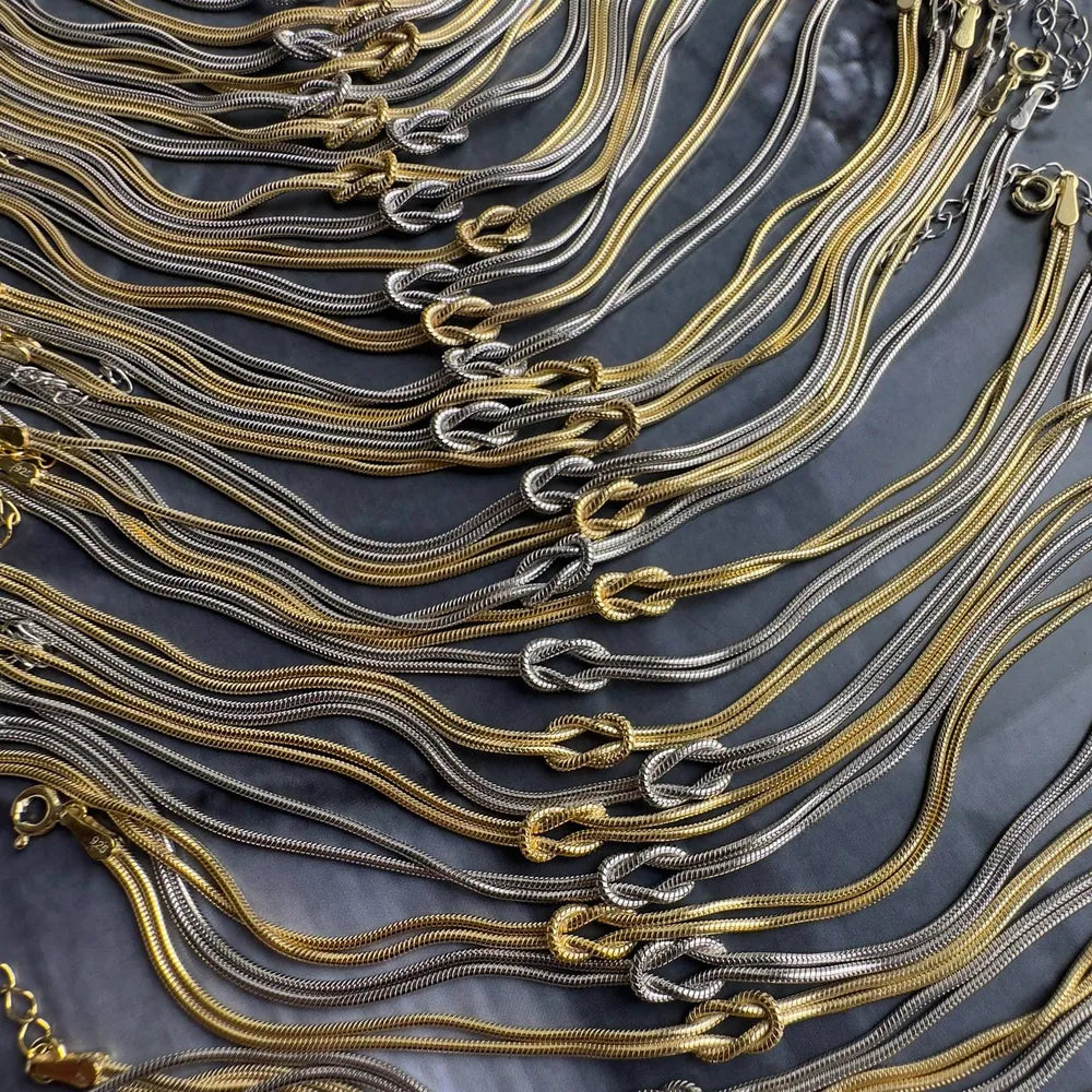 Fashorio Titanium Steel Knotted Necklace