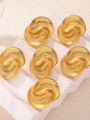 Fashorio Titanium Steel Spiral Stud Earrings
