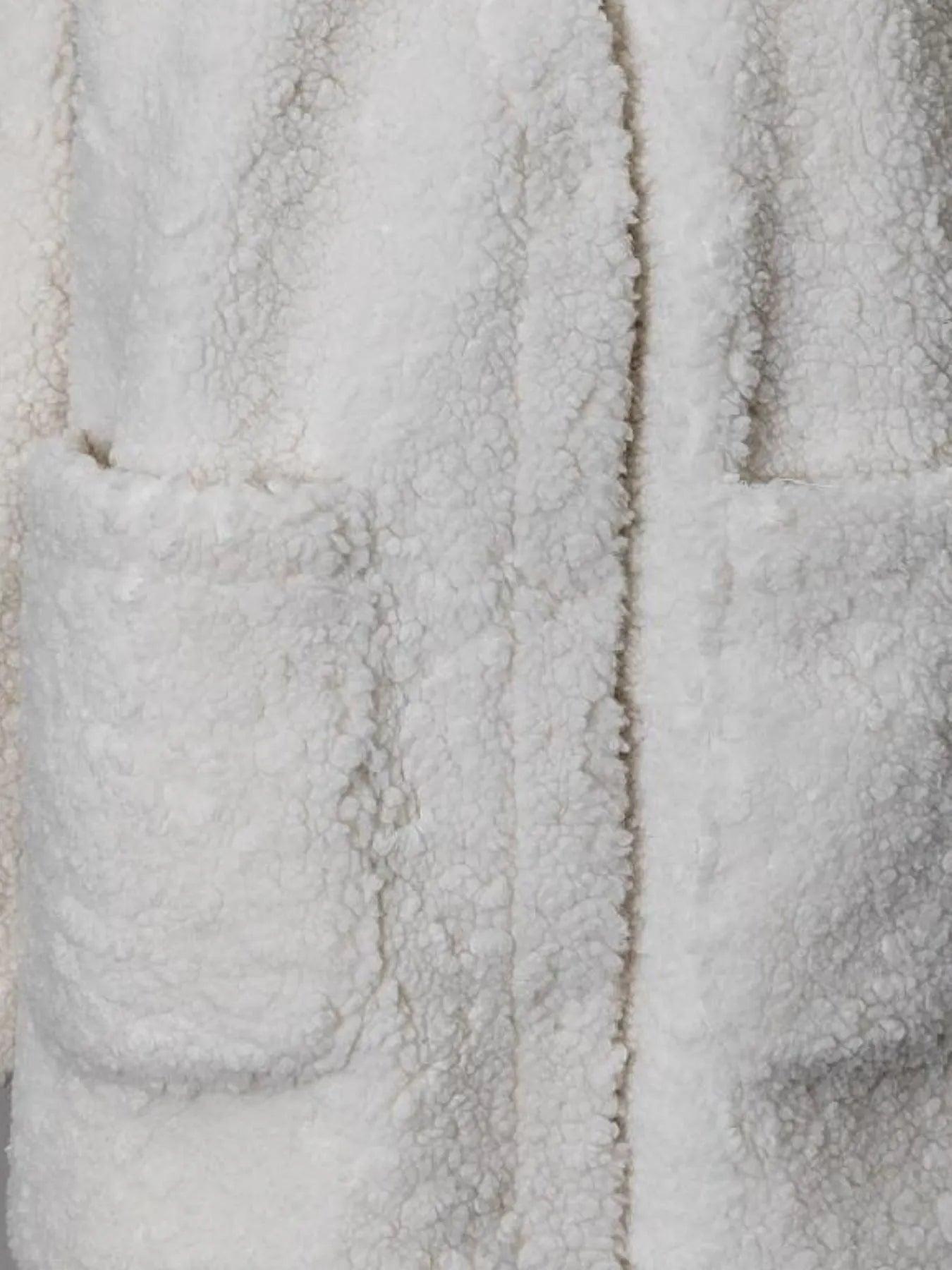 Fashorio Trench Coats Fleece Button Up Long Sleeve Outerwear