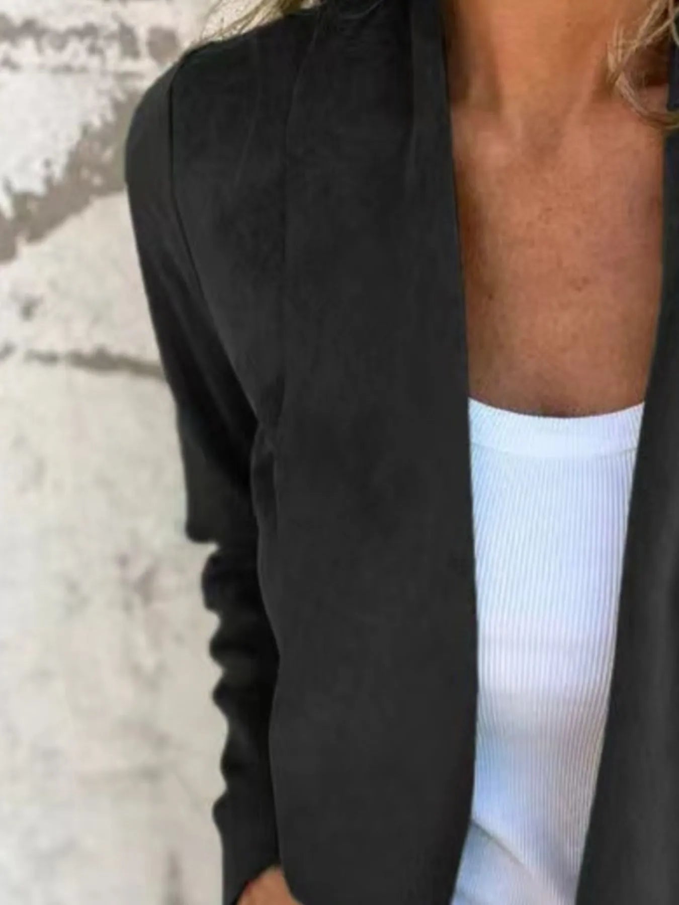 Fashorio Trench Coats Full Size Open Front Casual Cardigan Plus Size