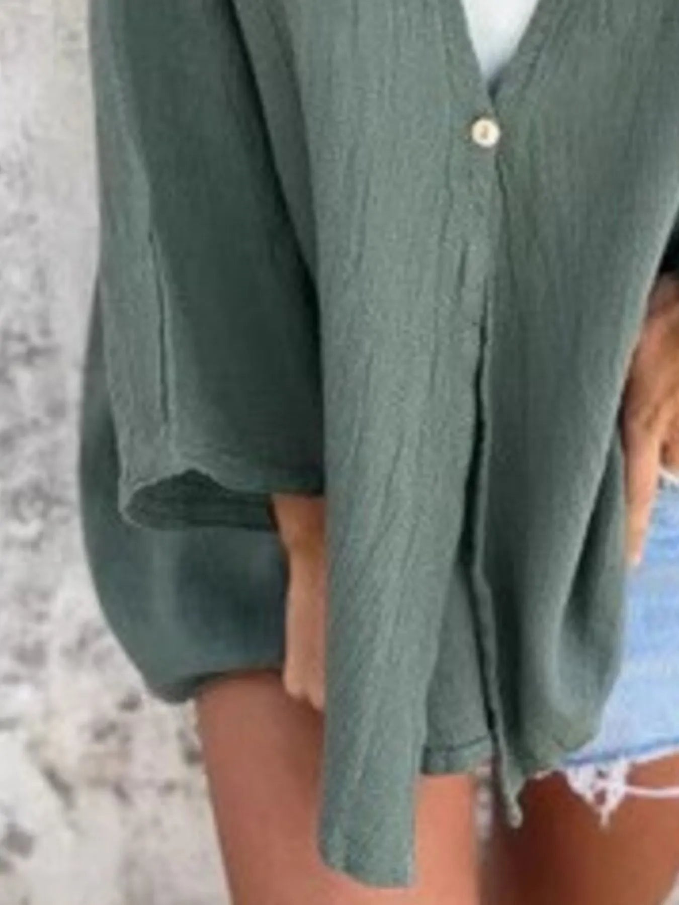 Fashorio Trench Coats Full Size Oversized Button-Up Cardigan Plus Size