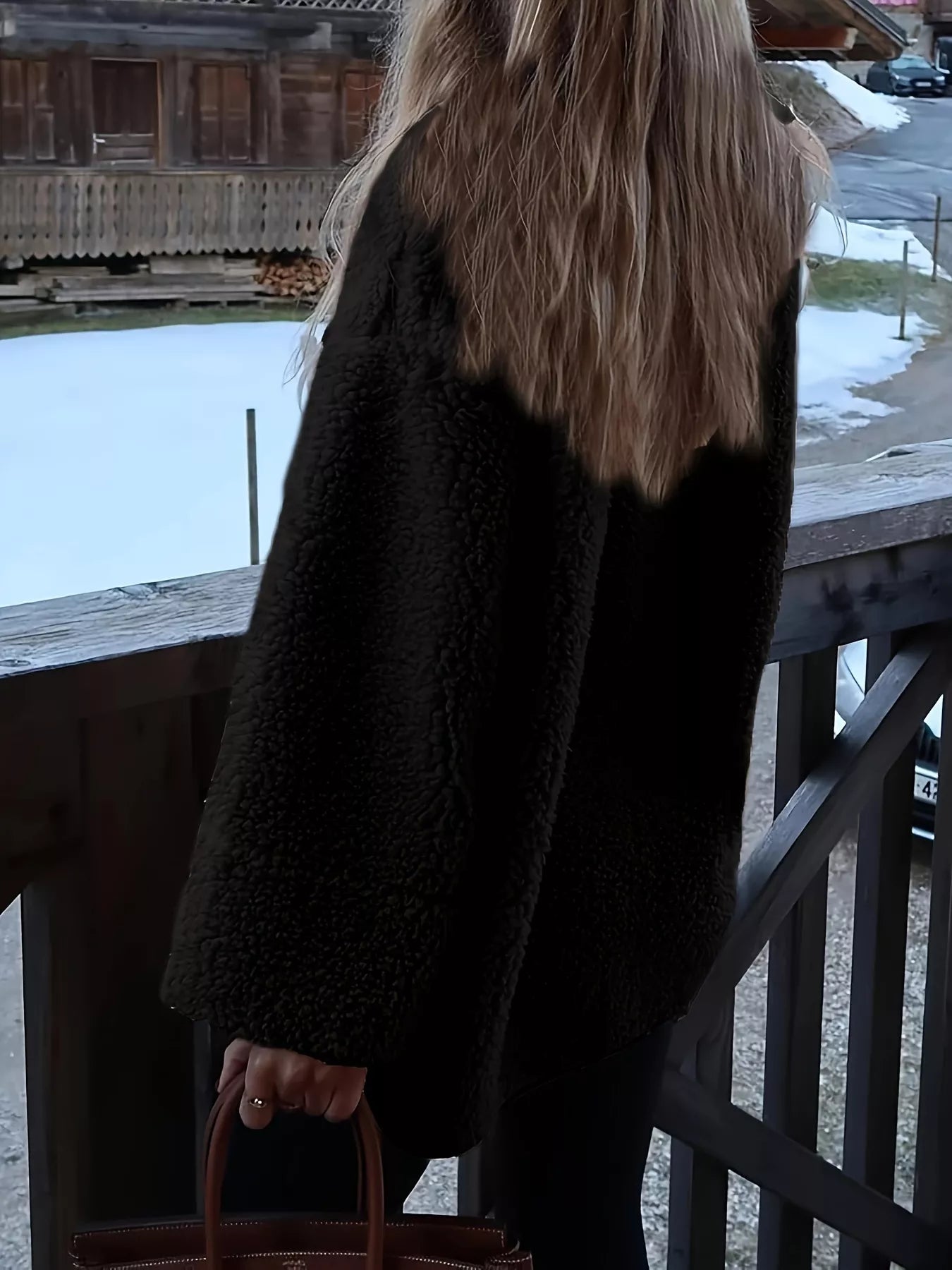 Fashorio Trench Coats Sherpa Button-Up Outerwear