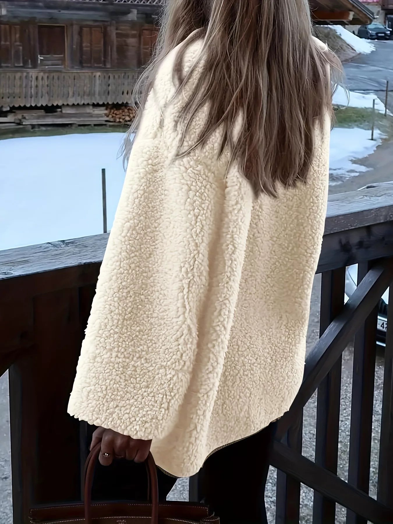 Fashorio Trench Coats Sherpa Button-Up Outerwear