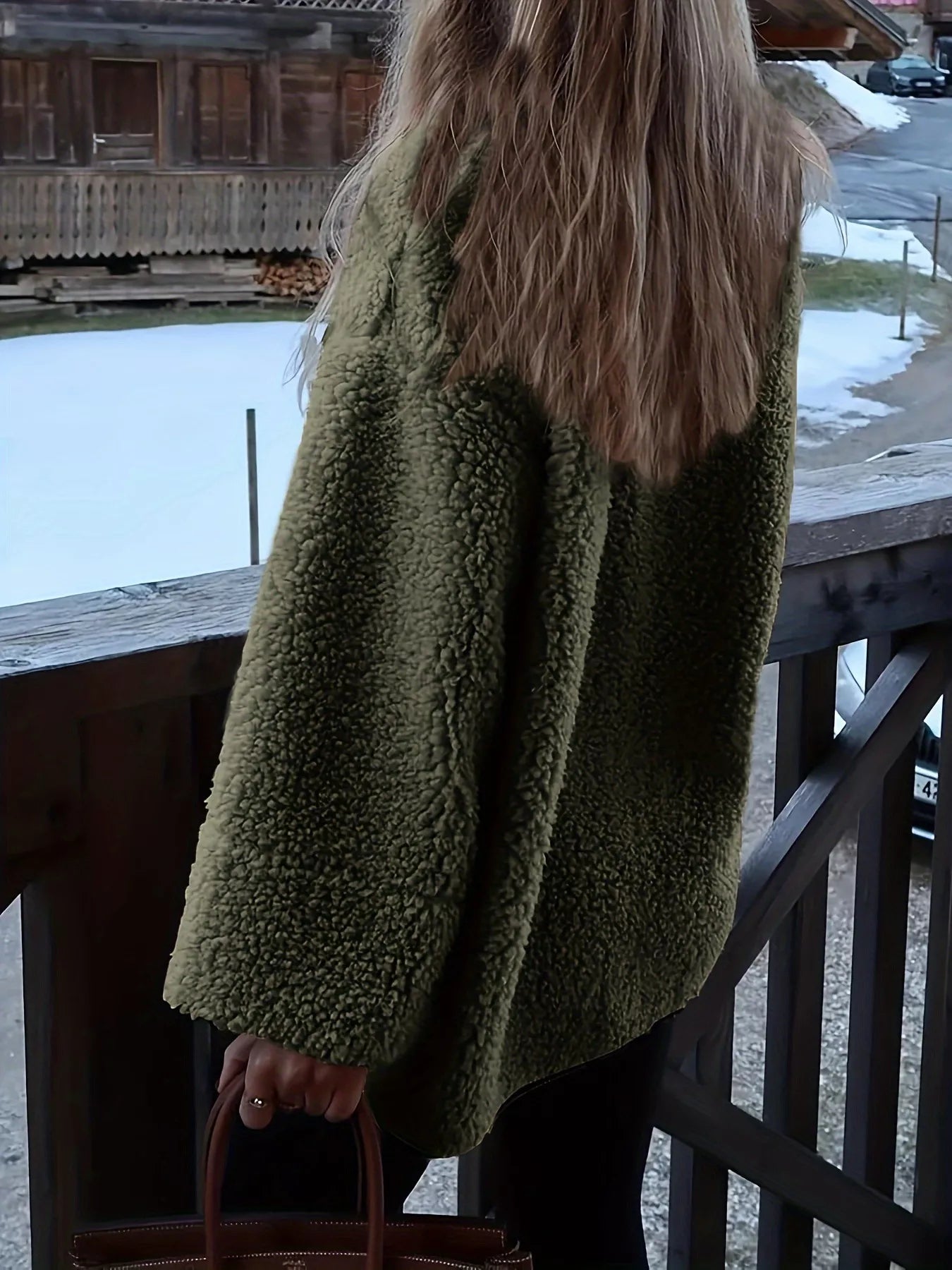 Fashorio Trench Coats Sherpa Button-Up Outerwear