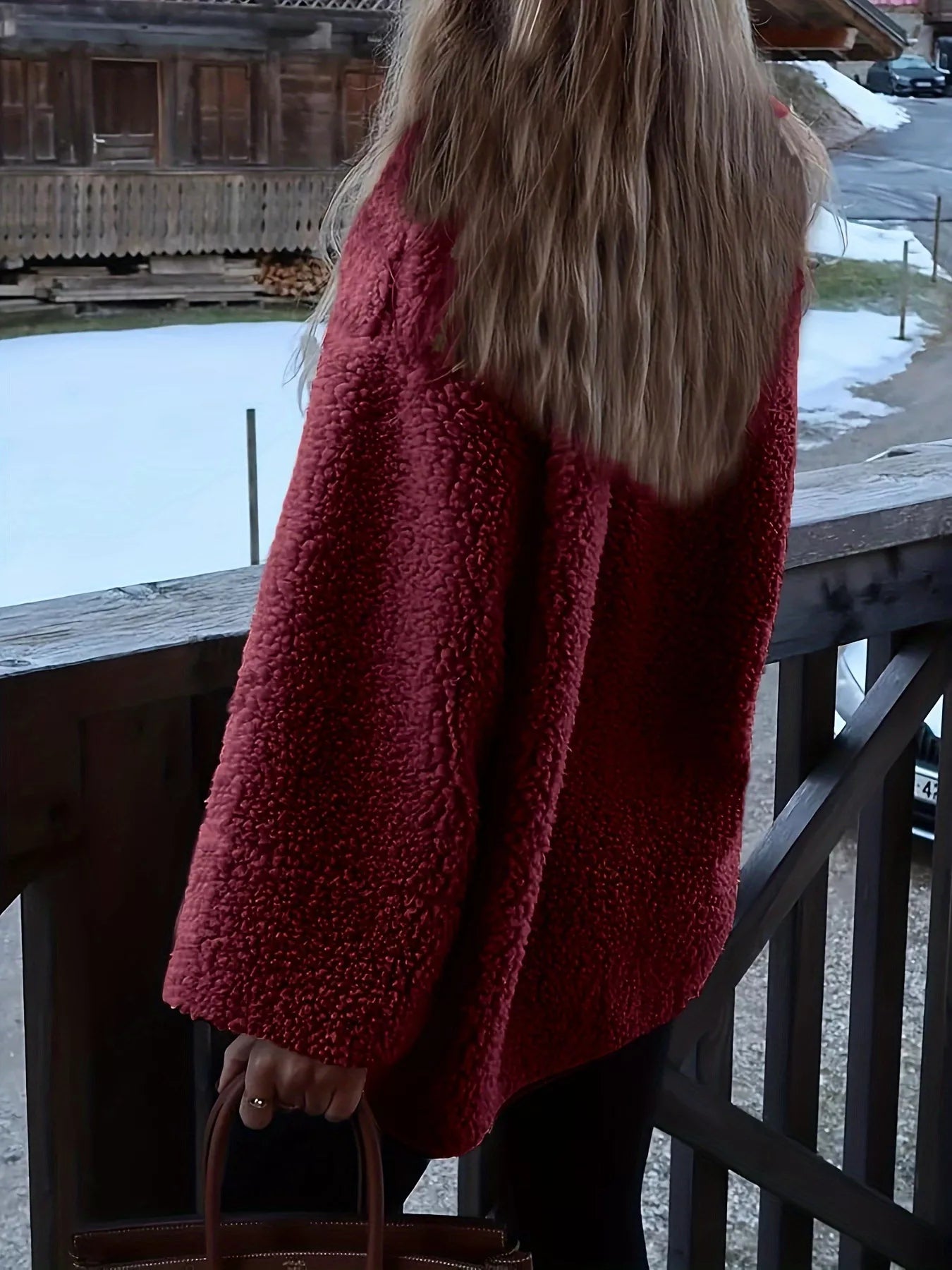 Fashorio Trench Coats Sherpa Button-Up Outerwear