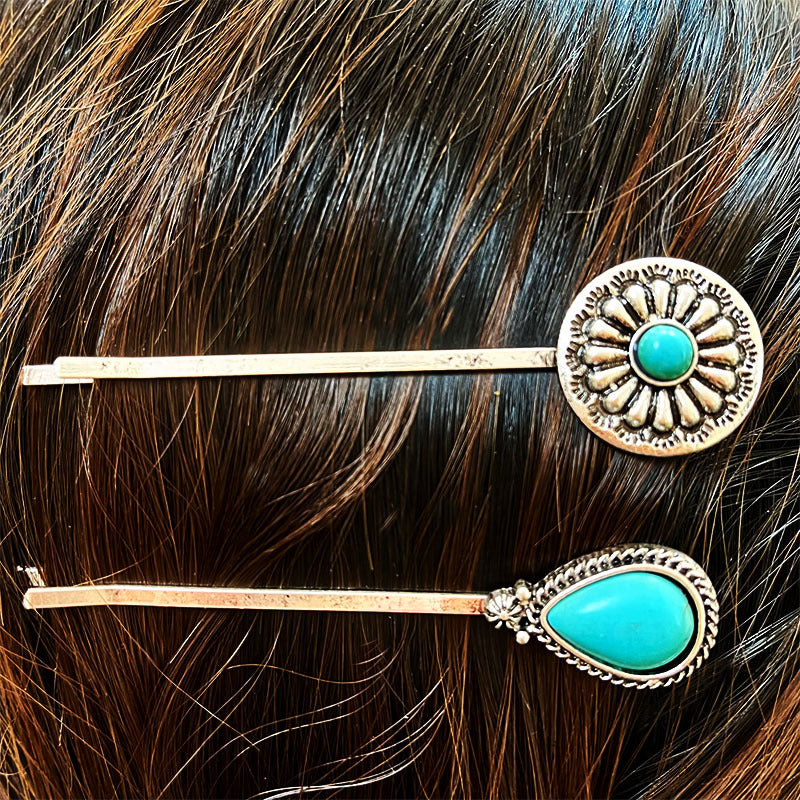 Fashorio Turquoise Alloy Hairpin