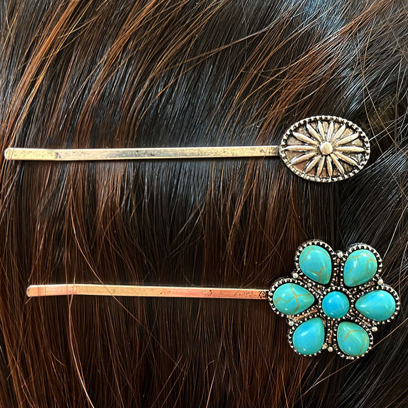 Fashorio Turquoise Alloy Hairpin