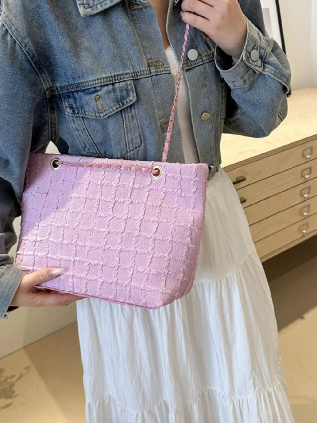 Fashorio Tweed Chain Shoulder Bag