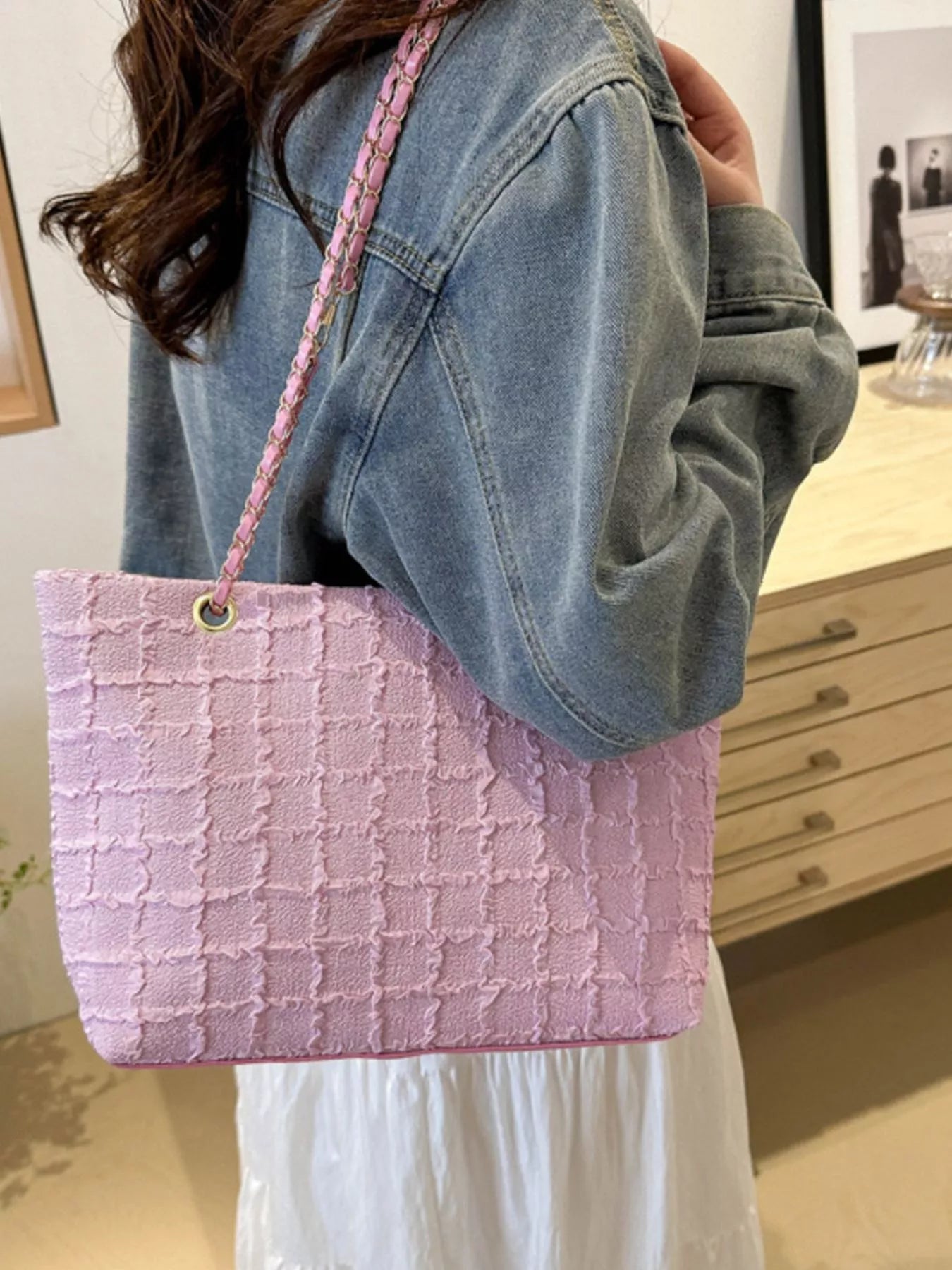 Fashorio Tweed Chain Shoulder Bag