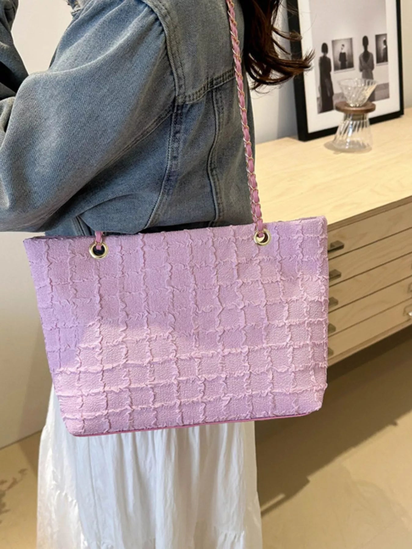 Fashorio Tweed Chain Shoulder Bag