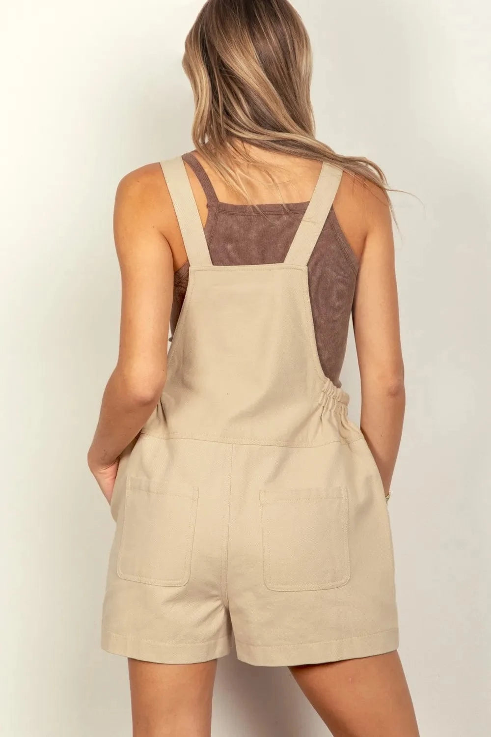 VERY J Adjustable Suspender Overalls with Pockets - Fashorio