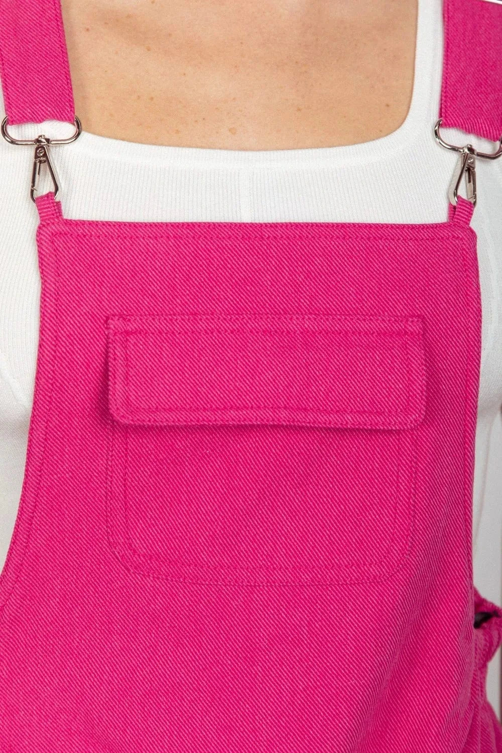 VERY J Adjustable Suspender Overalls with Pockets - Fashorio