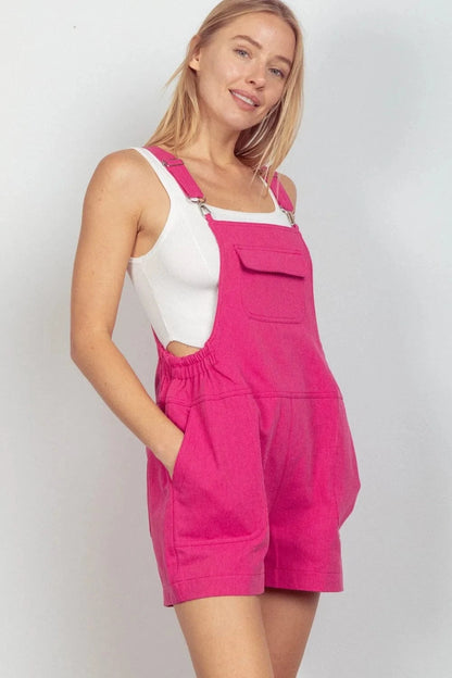VERY J Adjustable Suspender Overalls with Pockets - Fashorio