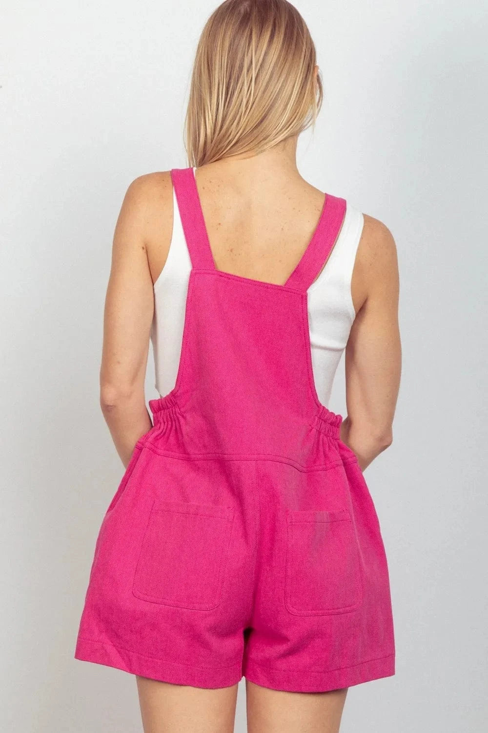 VERY J Adjustable Suspender Overalls with Pockets - Fashorio