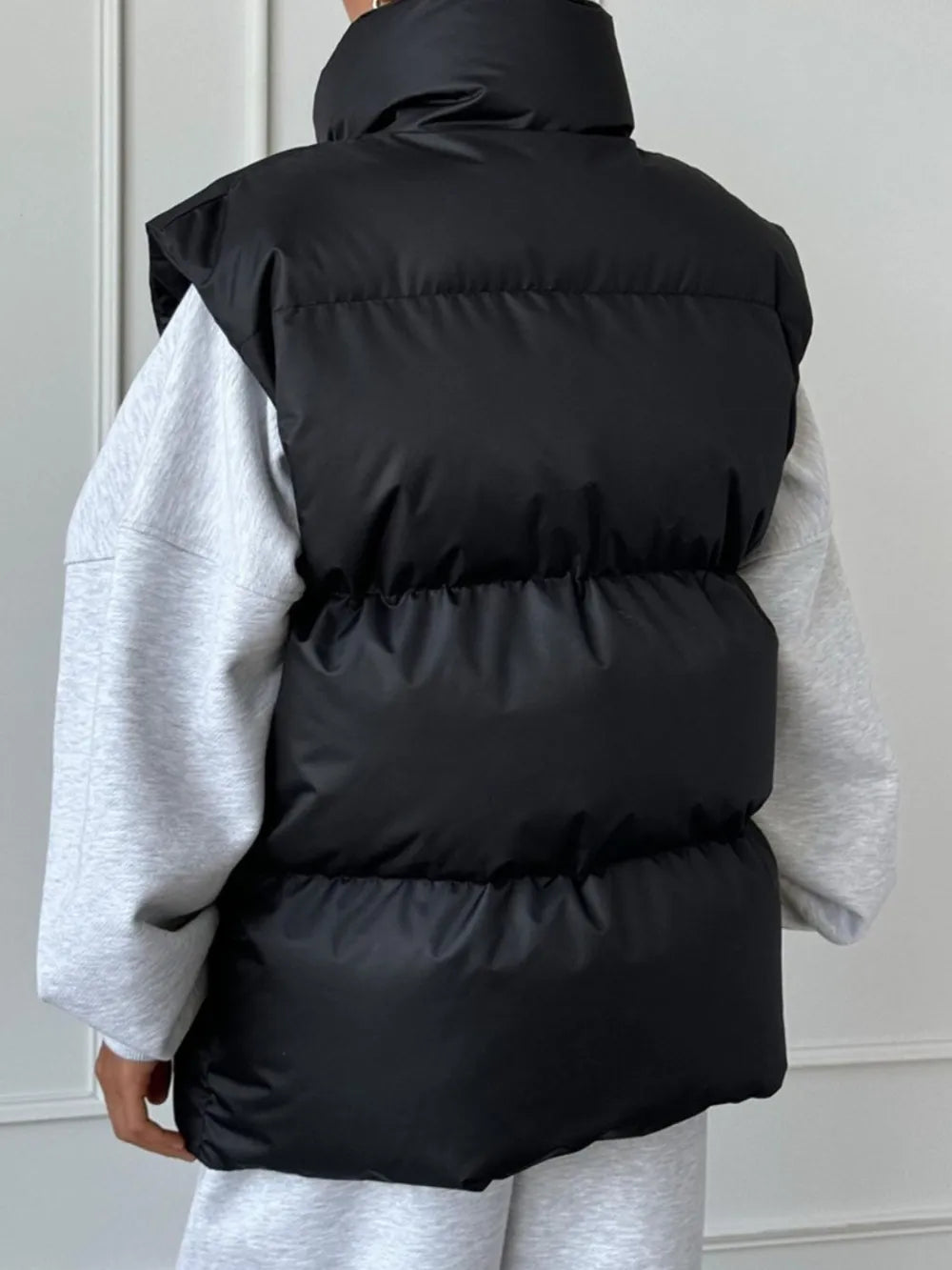 Fashorio Vests Zip Up Turtleneck Vest Coat