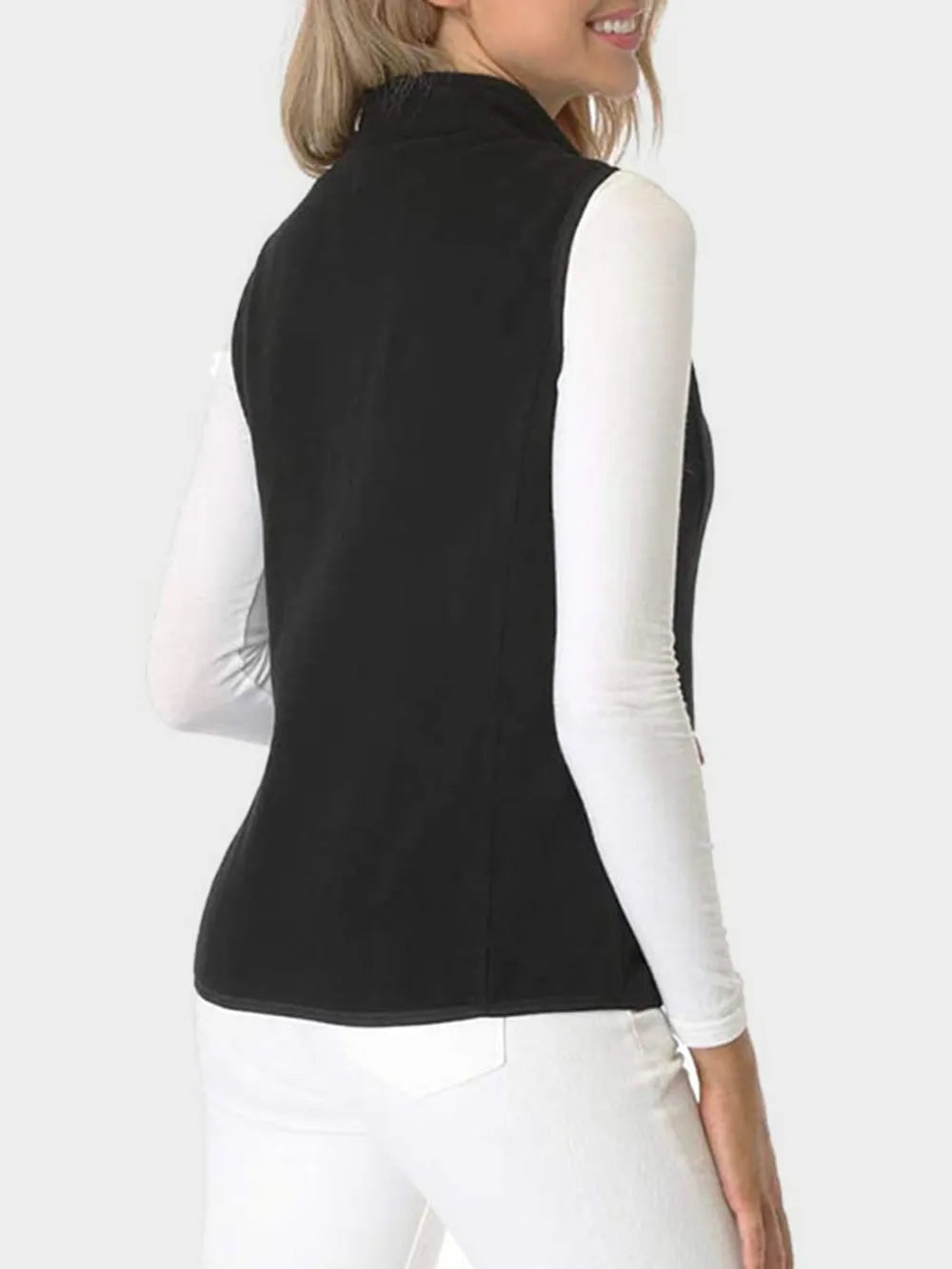 Fashorio Vests Zip Up Turtleneck Vest with Pockets