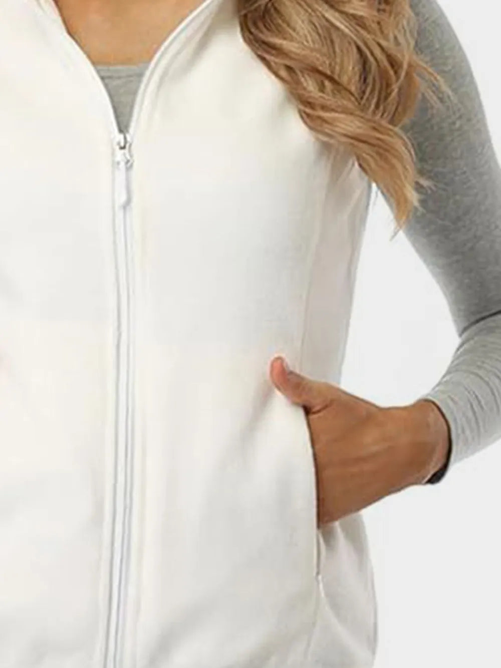Fashorio Vests Zip Up Turtleneck Vest with Pockets