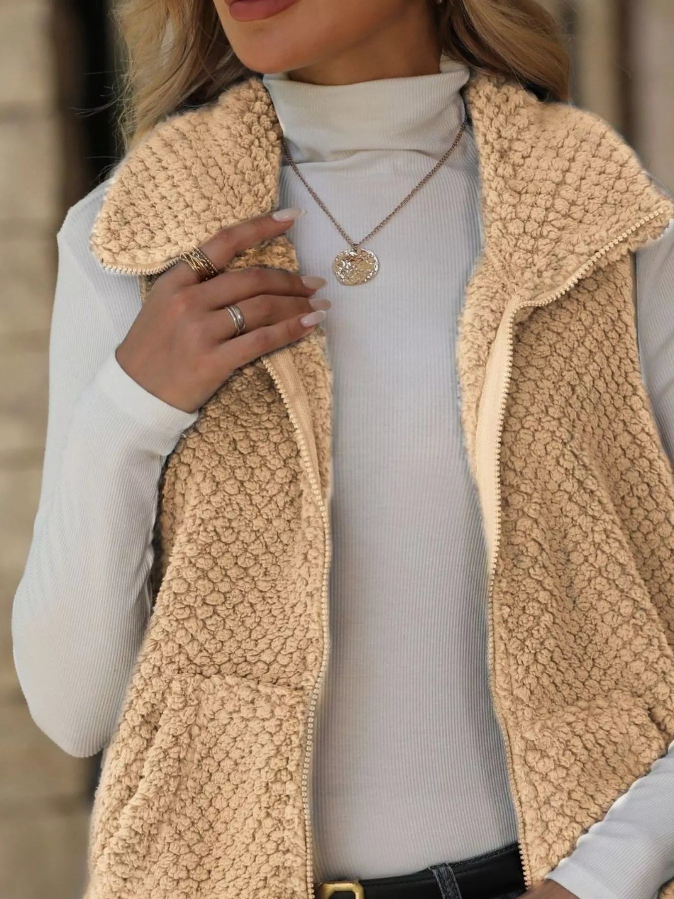 Fashorio Vests Zip-Up Vest Coat