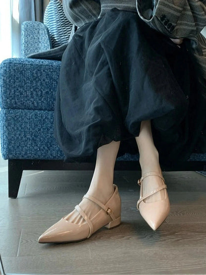 Point Toe Block Heels Pumps Watermelon pink - Fashorio