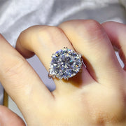 Fashorio White / 5 10 Carat Moissanite 925 Sterling Silver Ring