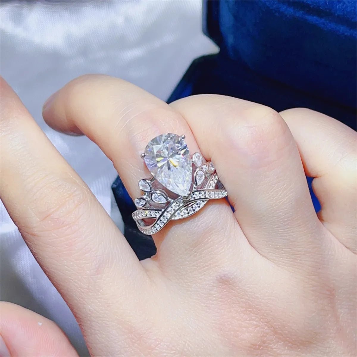 Fashorio White / 5 5 Carat Moissanite 925 Sterling Silver Ring