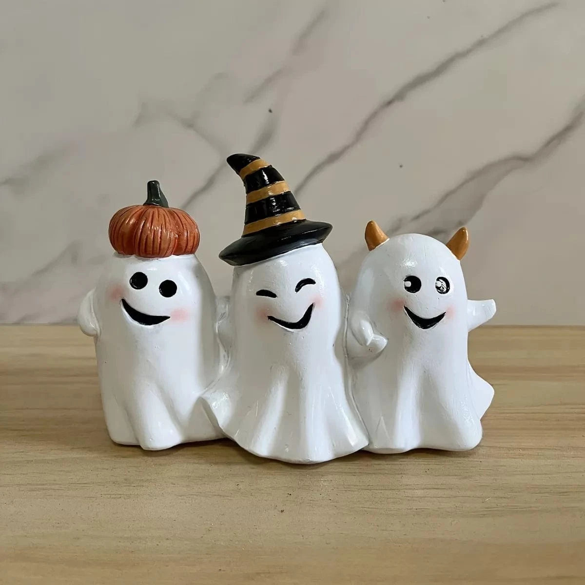 Halloween Ghost Trio Ornament White One Size - Fashorio