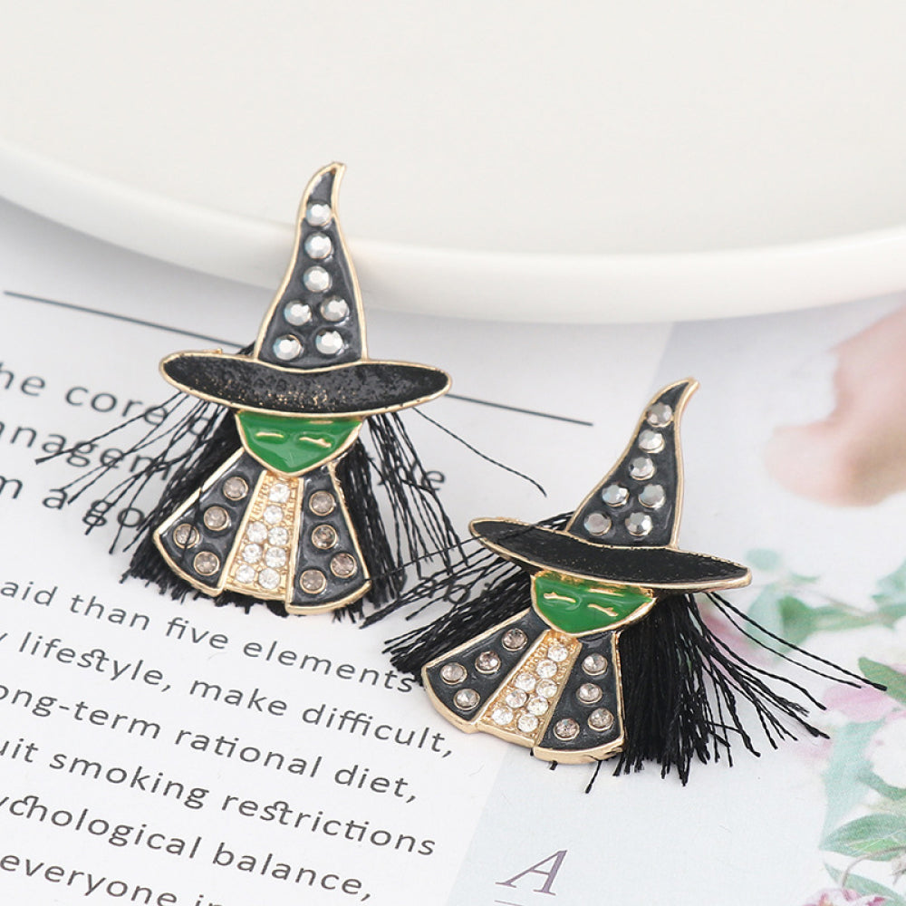Fashorio Witch Rhinestone Alloy Earrings