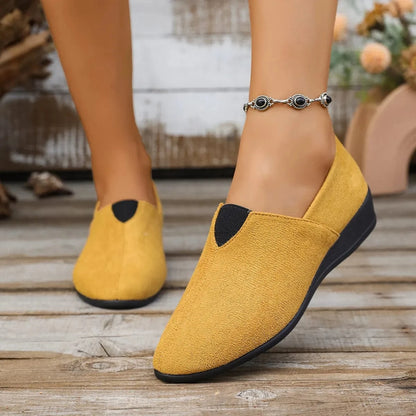 Breathable Mesh Slip-On Loafers Yellow - Fashorio