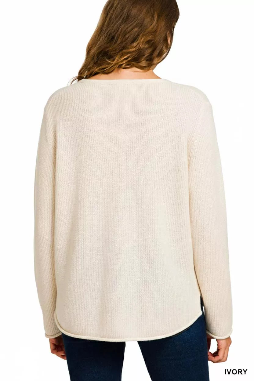 Fashorio Zenana Beach V Neck Sweater