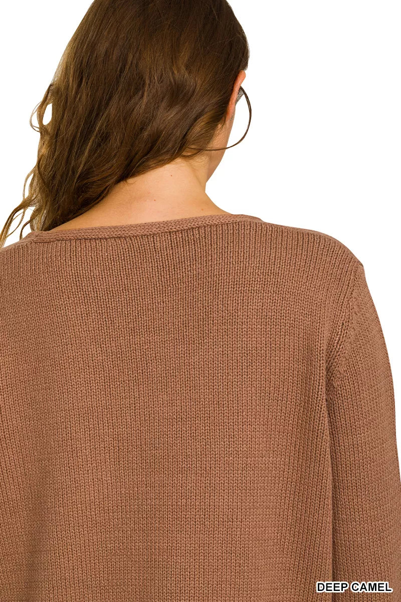 Fashorio Zenana Beach V Neck Sweater
