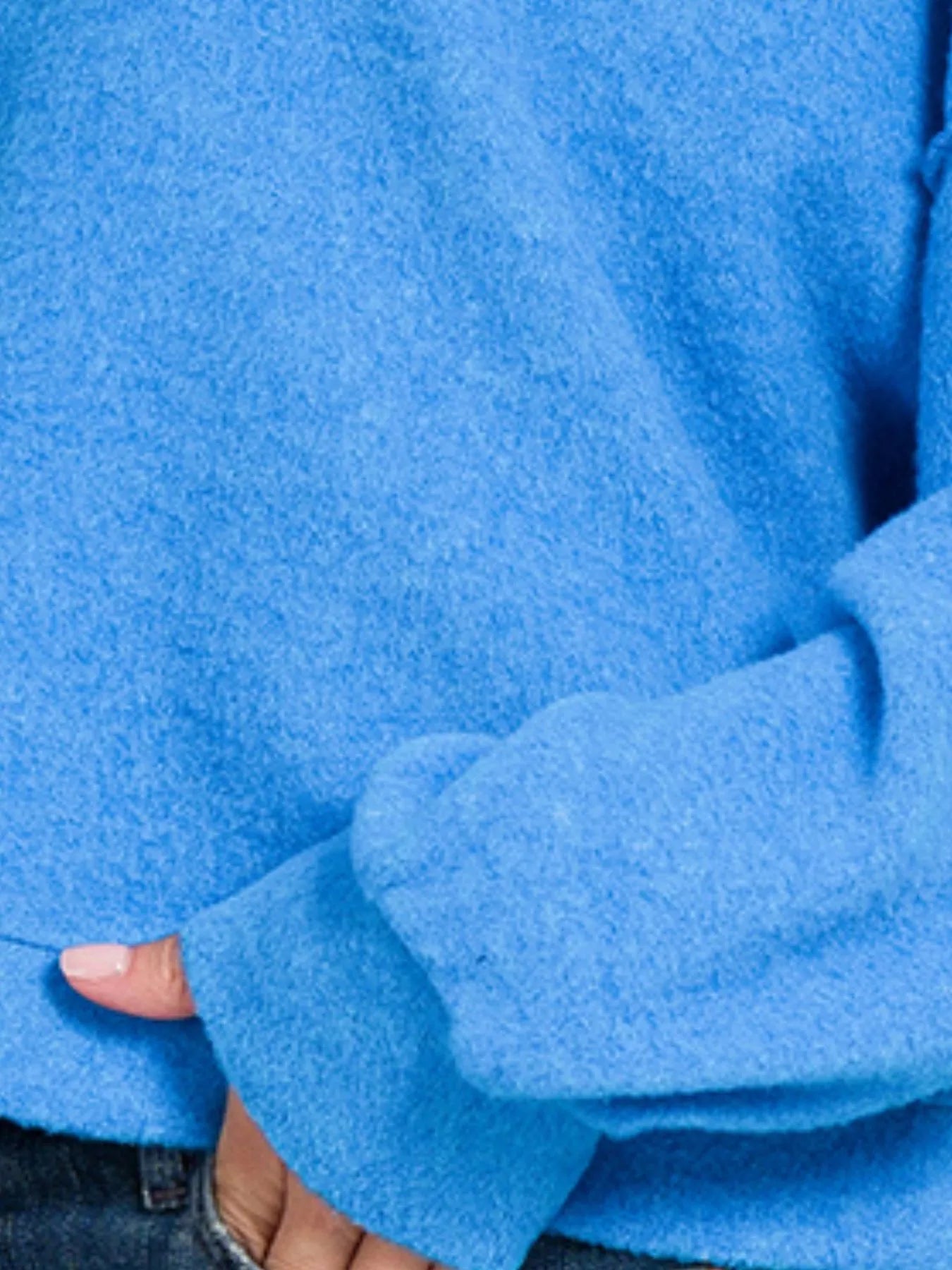 Fashorio Zenana Brushed Melange Hacci Cropped Sweater