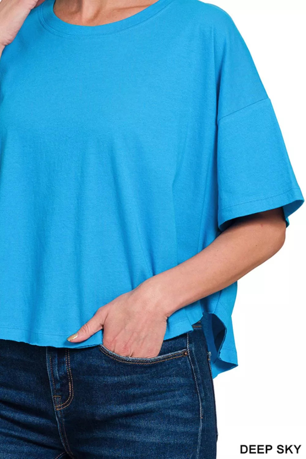 Fashorio Zenana Cotton Round Neck Short Sleeve T-Shirt