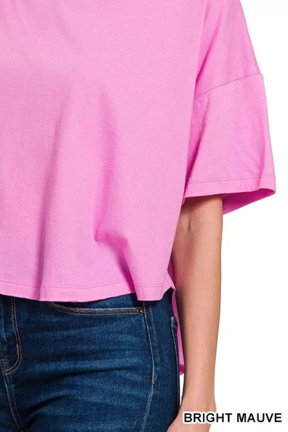 Fashorio Zenana Cotton Round Neck Short Sleeve T-Shirt