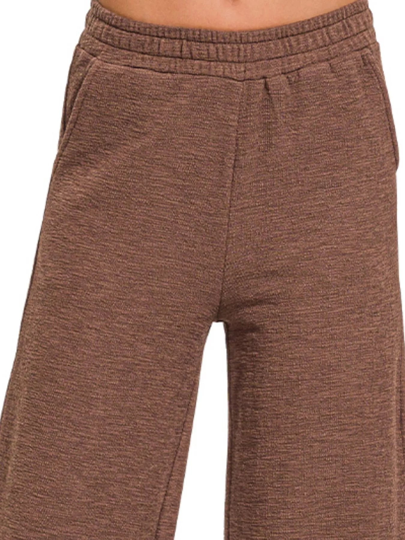 Fashorio Zenana Cotton Slub Wide Leg Pants