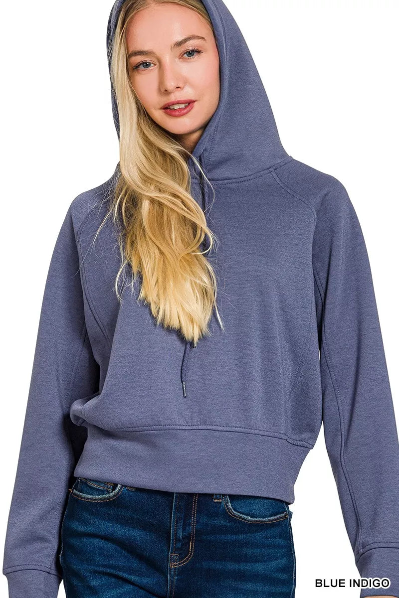Fashorio Zenana Drawstring Scuba Hoodie