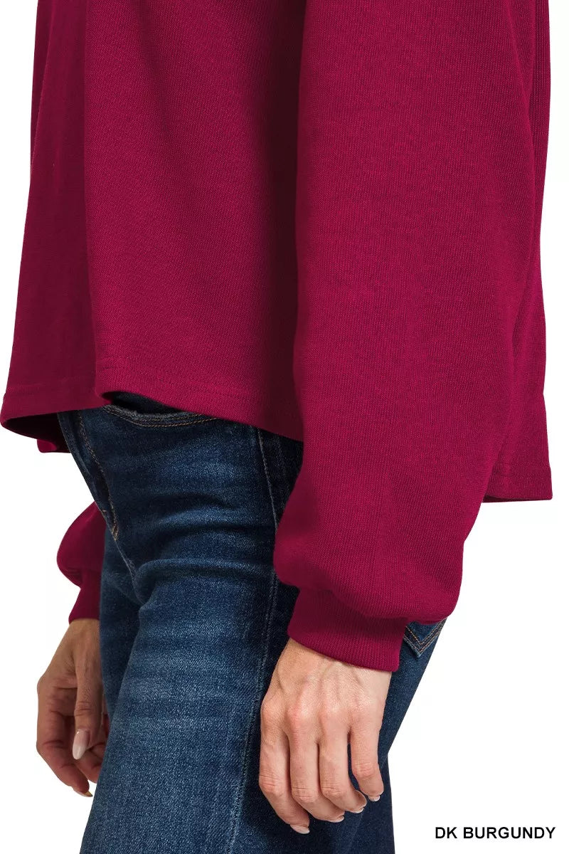 Fashorio Zenana French Rib Pullover and Pants Set